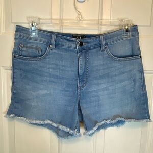 G By Giuliano Women's Blue Denim Shorts Cut-Offs Size 14